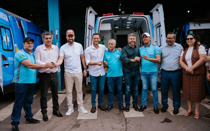 Deputado Nim Barroso entrega três ambulâncias e reforça saúde de Ji-Paraná