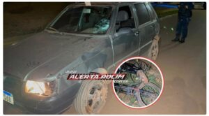 Adolescente fica ferido após acidente entre bicicleta elétrica e carro, em Rolim de Moura; vídeo