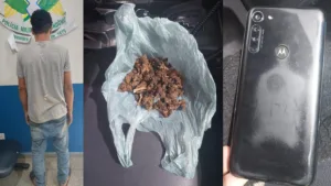 Suspeito é preso com droga e celular furtado em Ouro Preto do Oeste