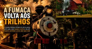 A Maria Fumaça estará de volta ainda este ano, com passeio curto e irá até Santo Antônio já no ano que vem