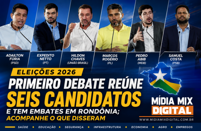 Eleições 2026: primeiro debate reúne seis candidatos e tem embates em Rondônia; acompanhe o que disseram