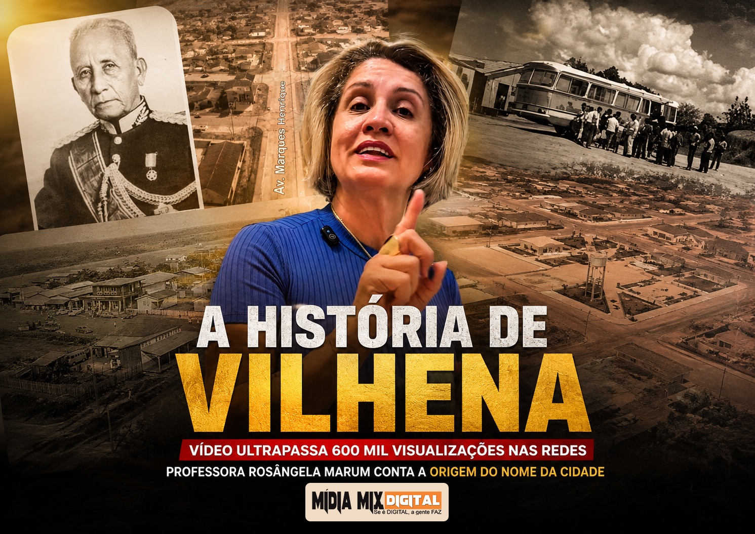 Vídeo sobre a história de Vilhena ultrapassa 600 mil visualizações nas redes sociais